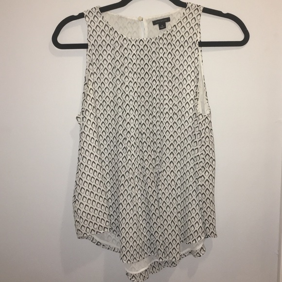 Geometric Ann Taylor Blouse SZ S - Picture 1 of 4
